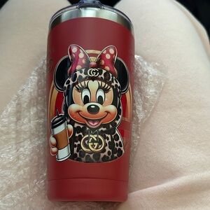 Custom 20oz red Tumbler with Cartoon Character